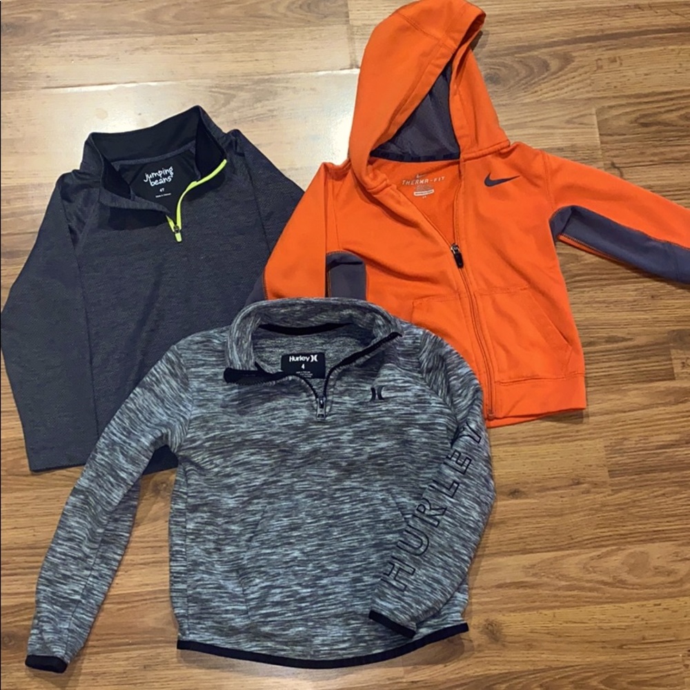 Bundle of three boys hoodies/pullovers - size 4